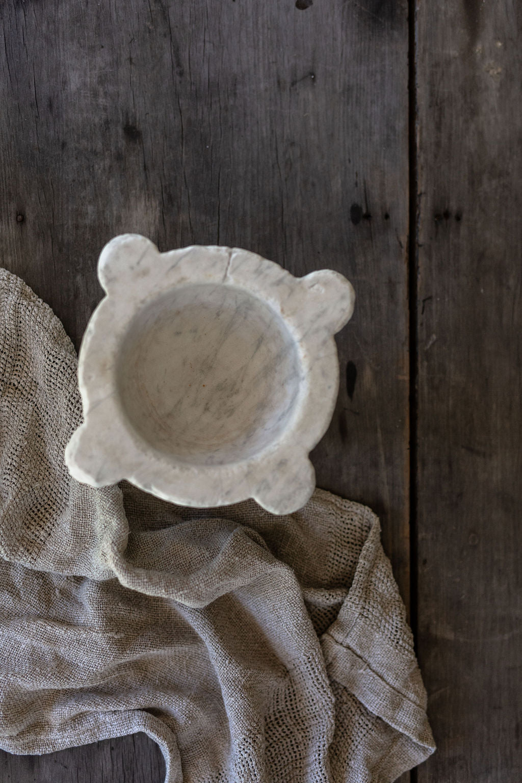 Antique Solid Marble Mortar