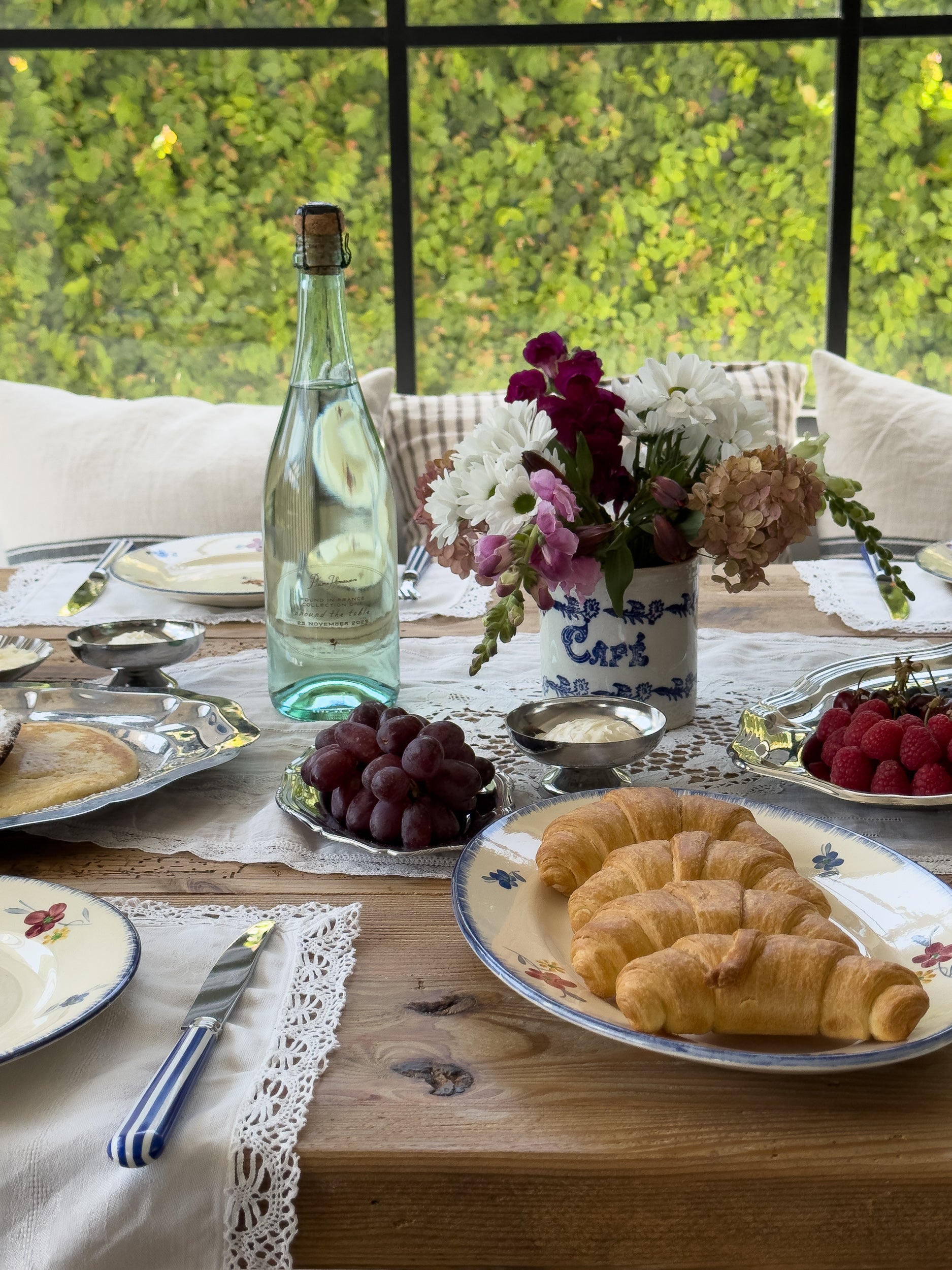 Antique Saint-Uze Stoneware Cafe Cannister