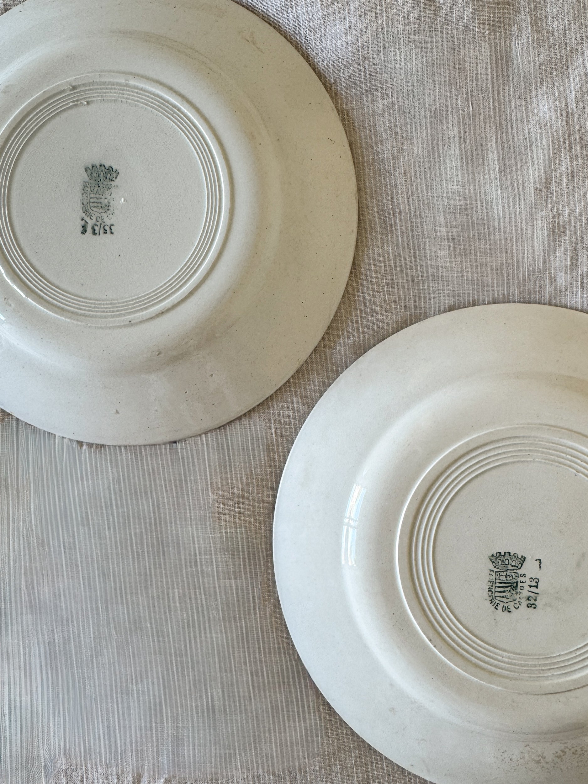 Pair of Faiencerie de Castres Green Plates