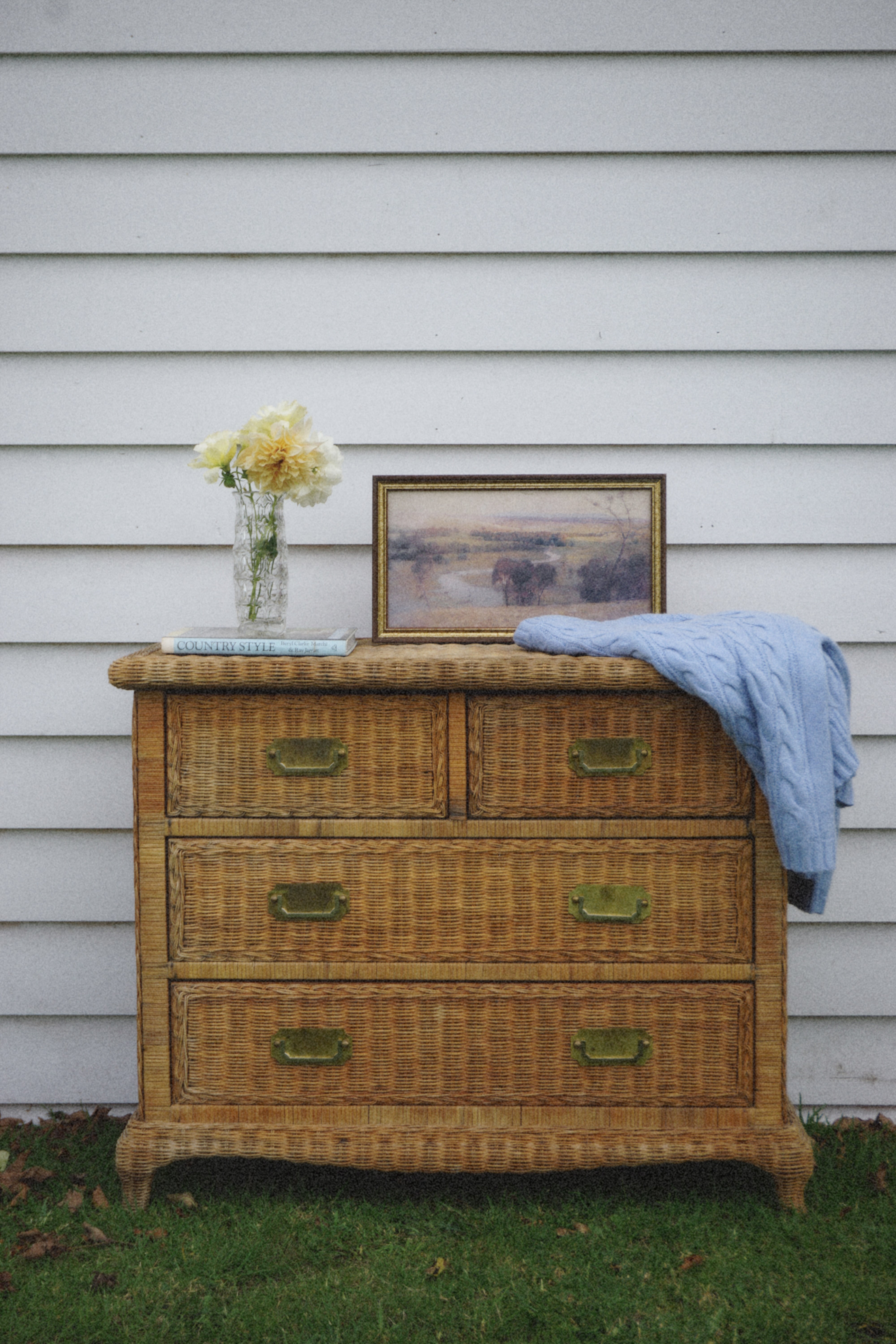 Vintage Wicker Dresser