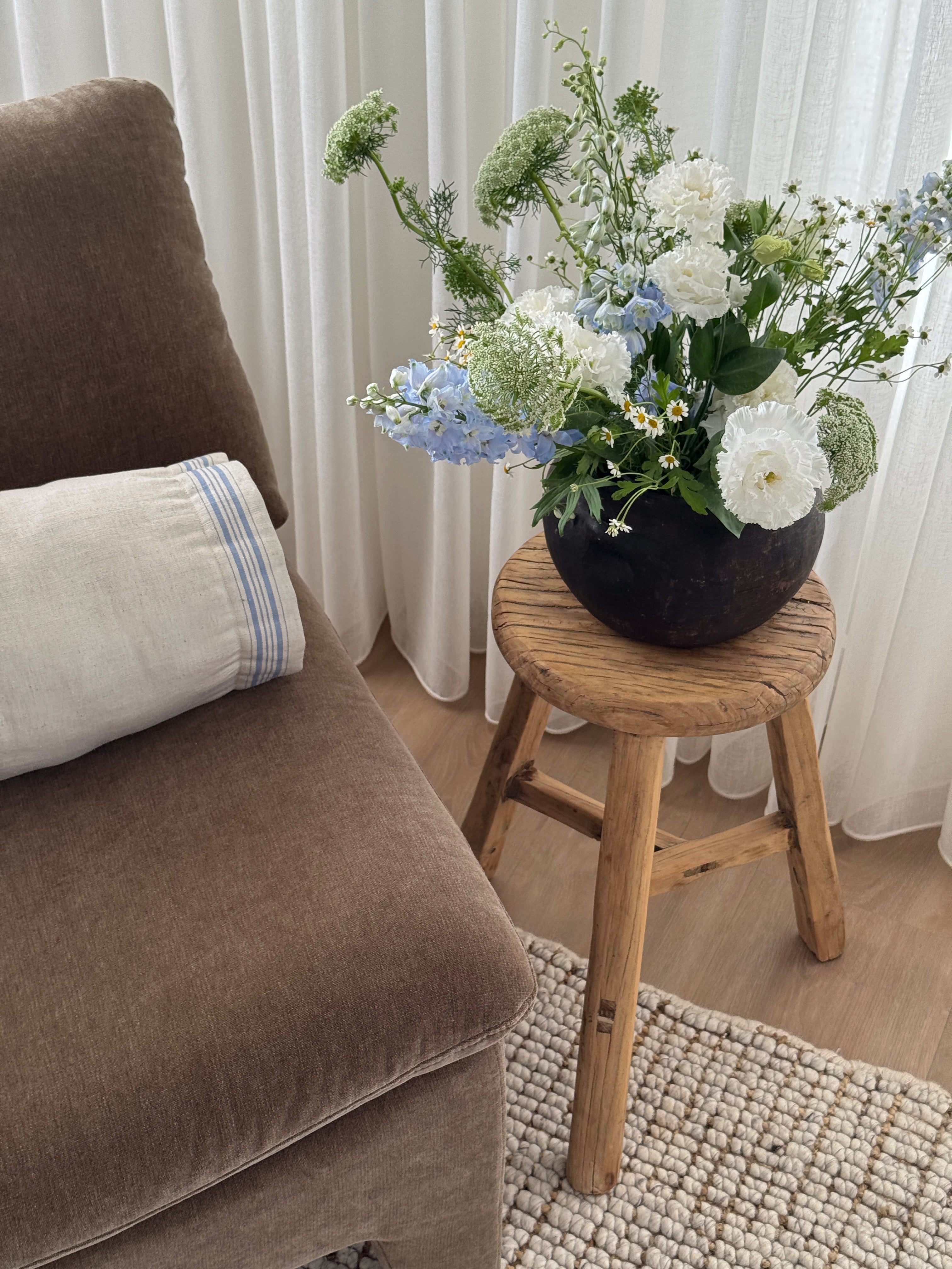 Large Timber Stool