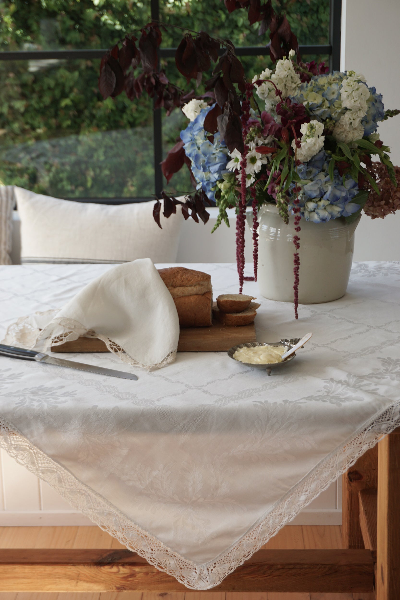 Crocheted Lace Edge Tablecloth