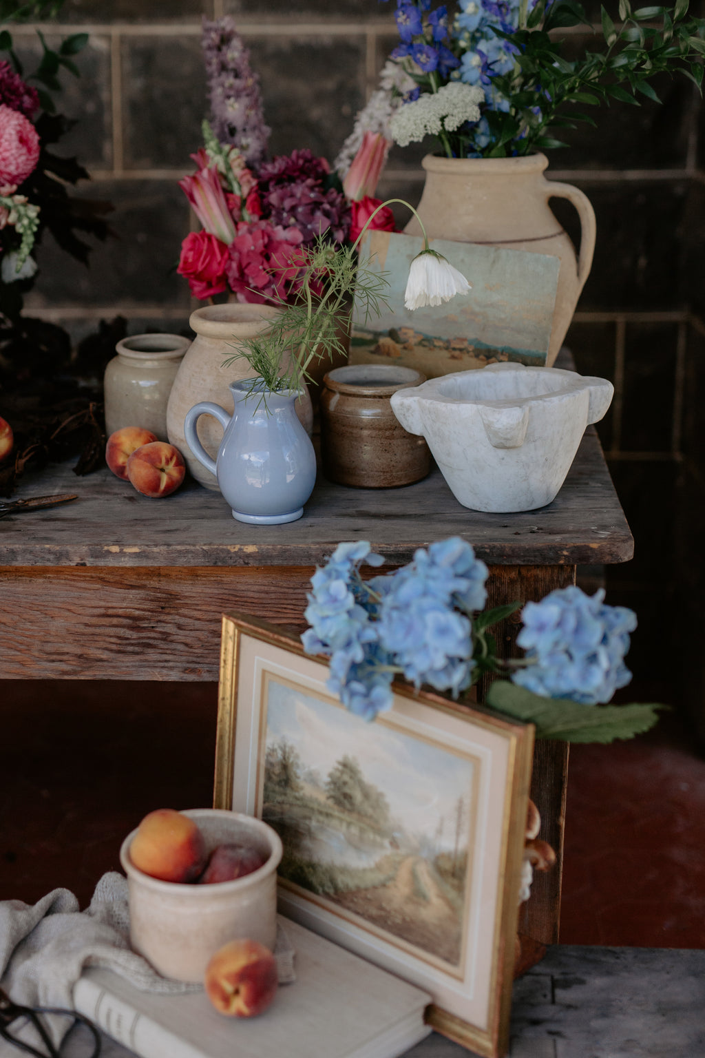 Antique Solid Marble Mortar