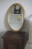Vintage Brass Oval Mirror
