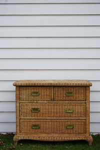 Vintage Wicker Dresser