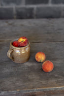 Speckled Brown Preserve Vessel with Handle