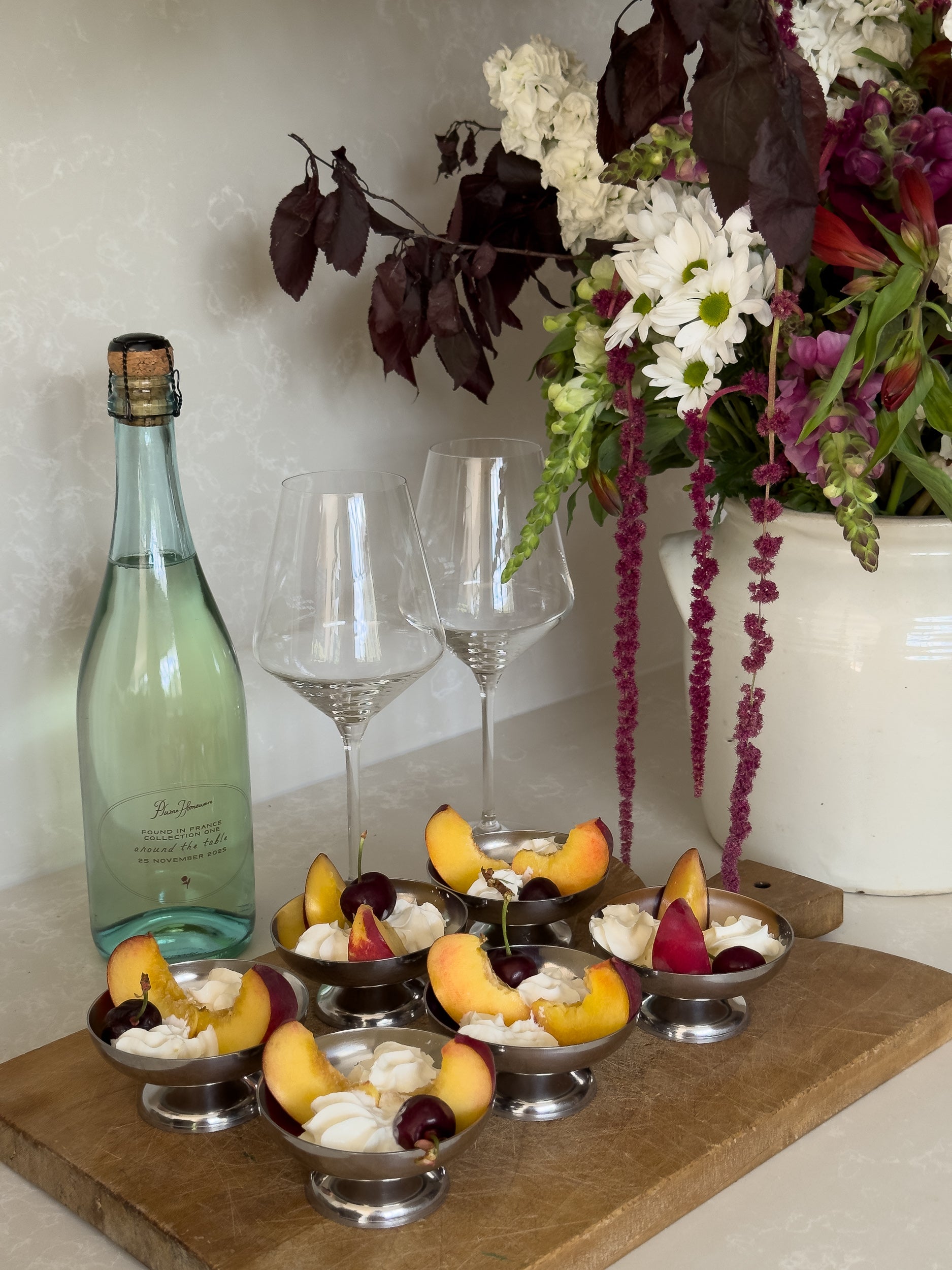 Pair of Stainless Steel Dessert Coupes