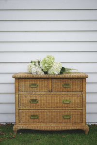 Vintage Wicker Dresser