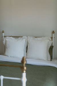Pair of Broderie Anglaise European Cushion Covers