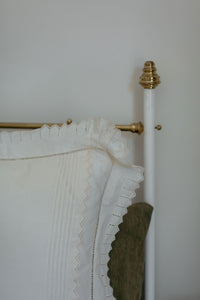 Pair of Broderie Anglaise European Cushion Covers