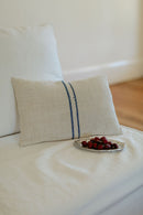 Cobalt Stripe Grain Sack Cushion Cover