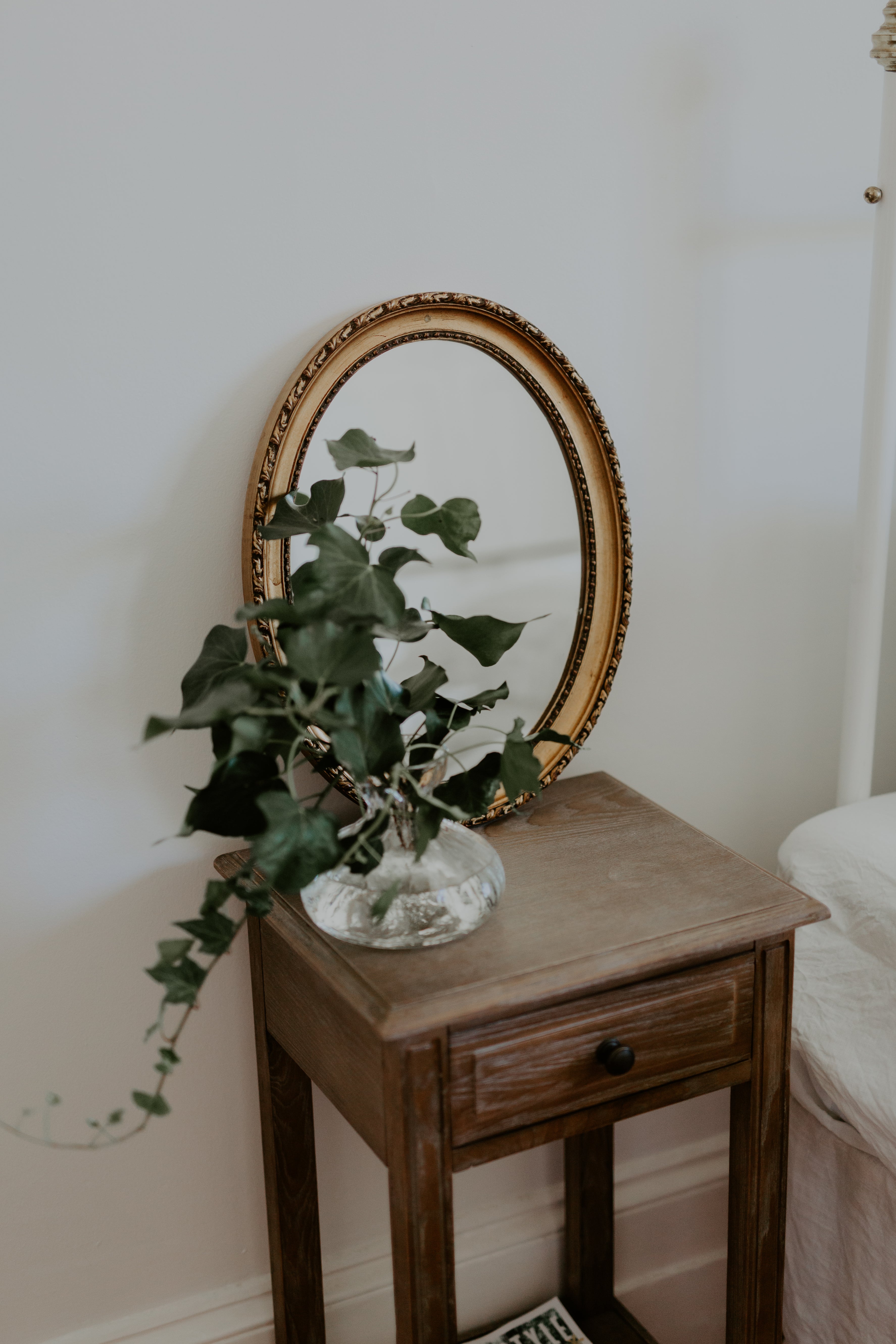 Brass Gilt Oval Mirror