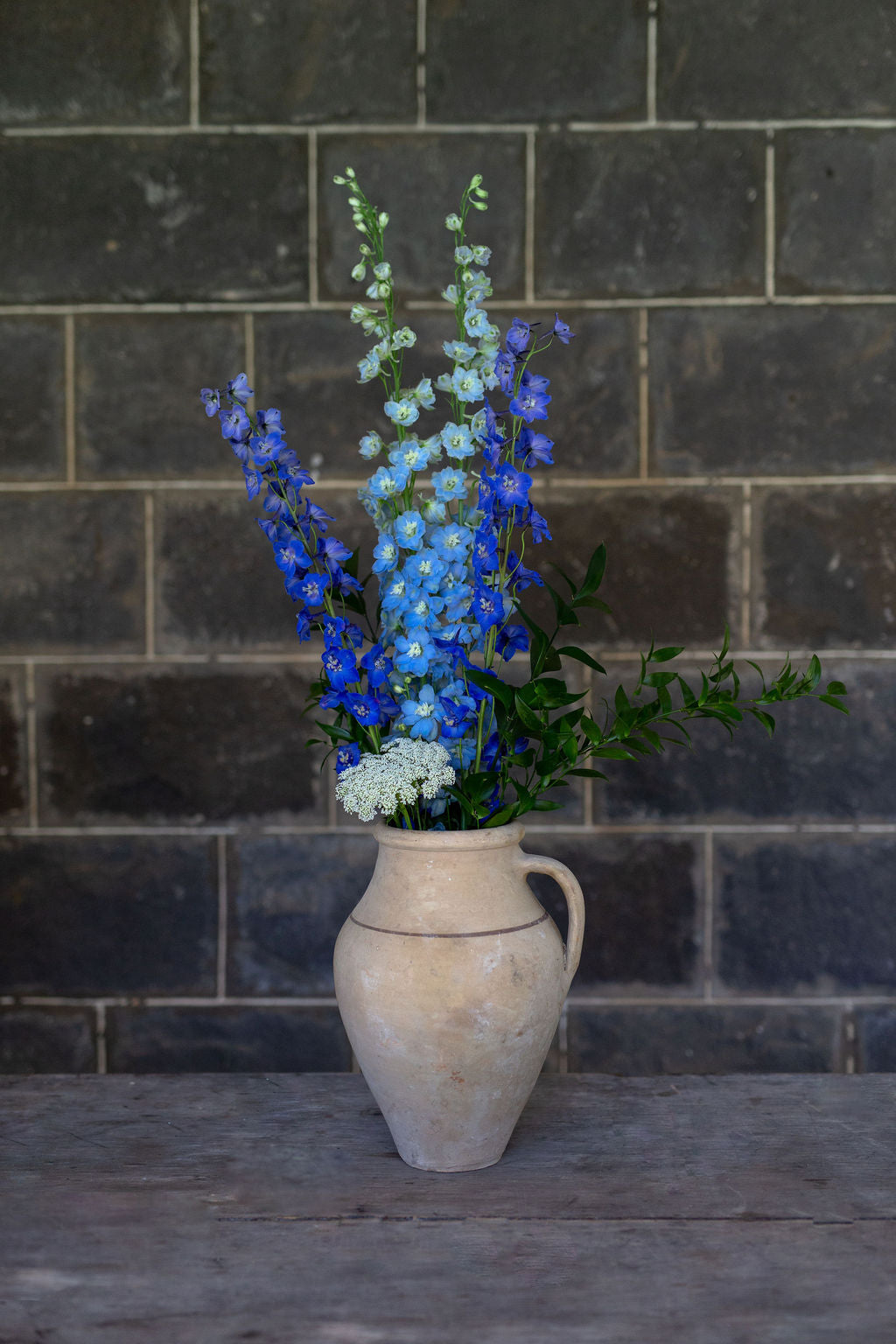 Large Rustic Vessel with Stripe