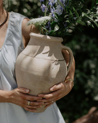 Large Rustic Vessel with Stripe