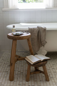 Large Timber Stool